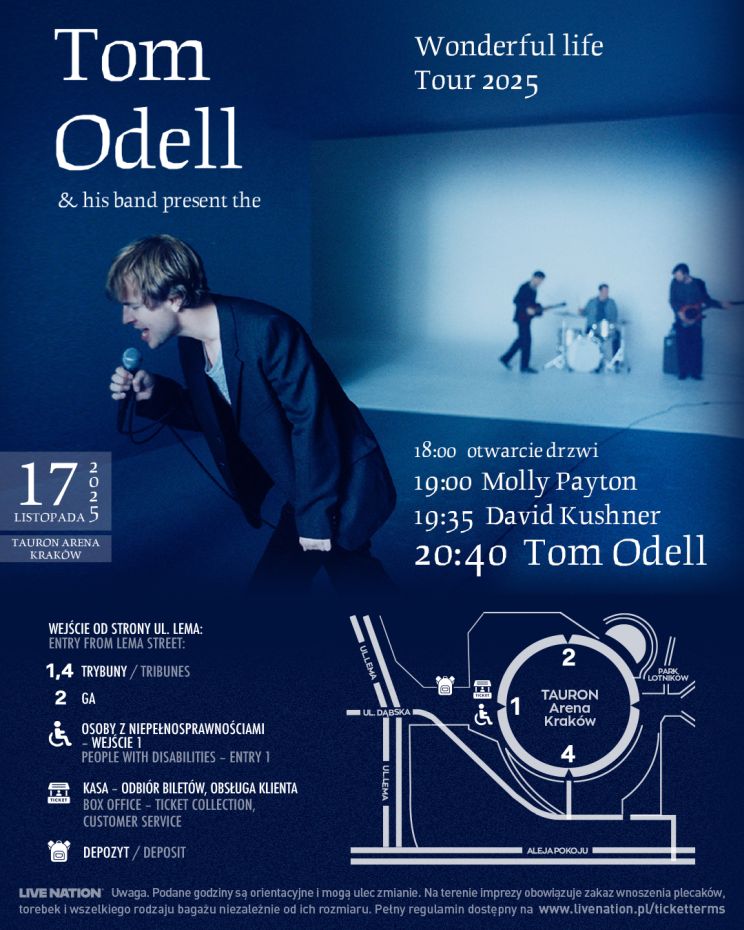 Tom Odell już za chwilę w Krakowie. Organizator podał najważniejsze informacje dla fanów