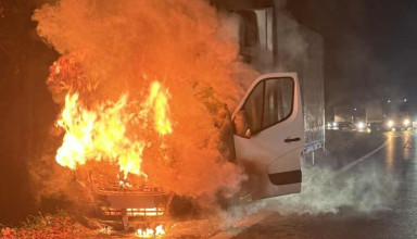 "pożar dostawczaka na zakopiance"