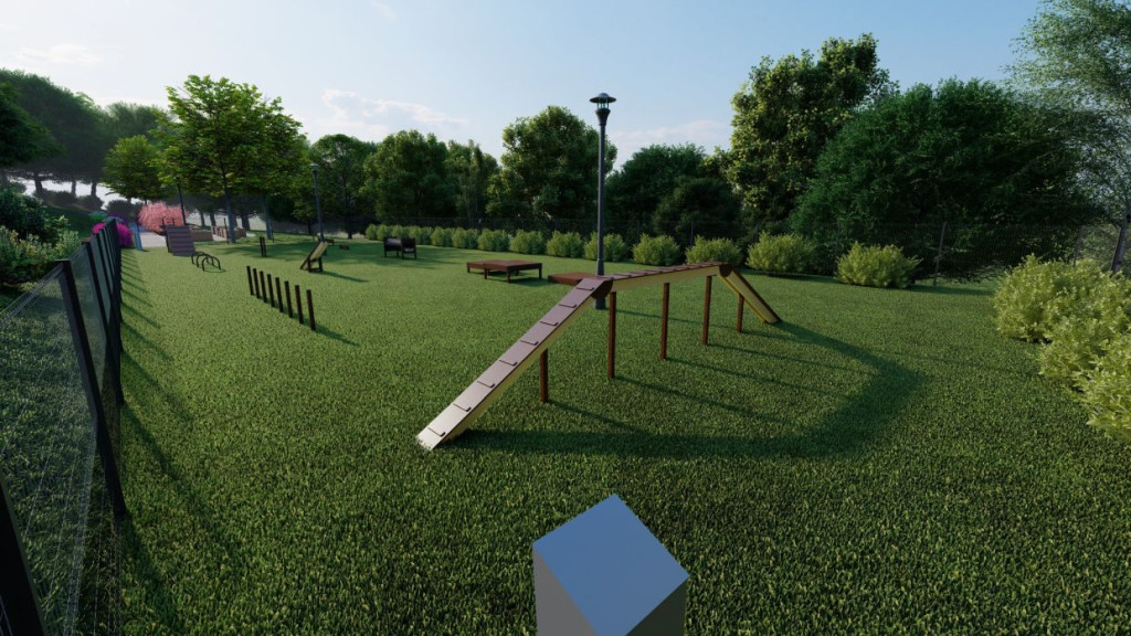 "Wizualizacja park rzeczny Drwinka w Krakowie"