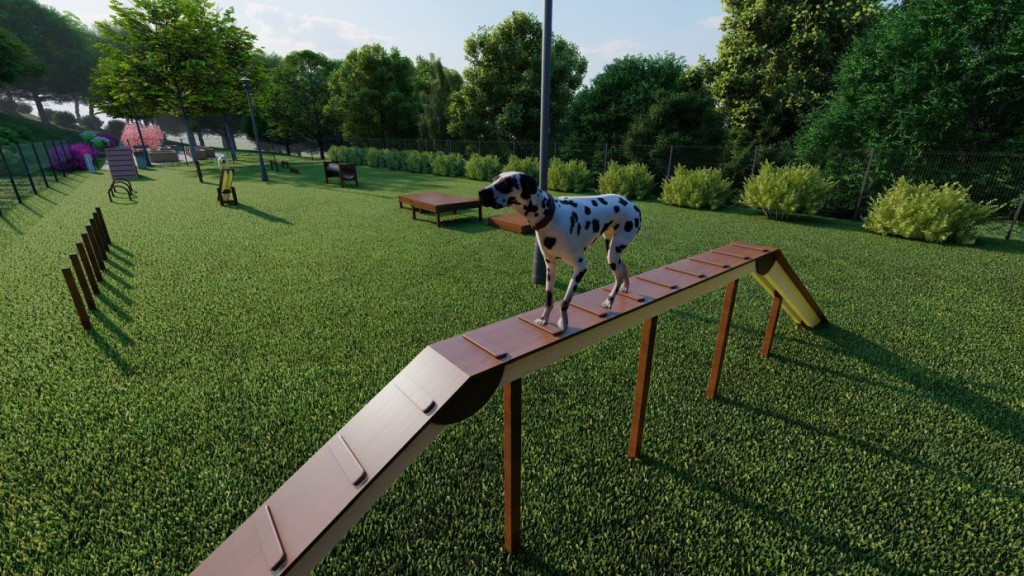 "Wizualizacja park rzeczny Drwinka w Krakowie"