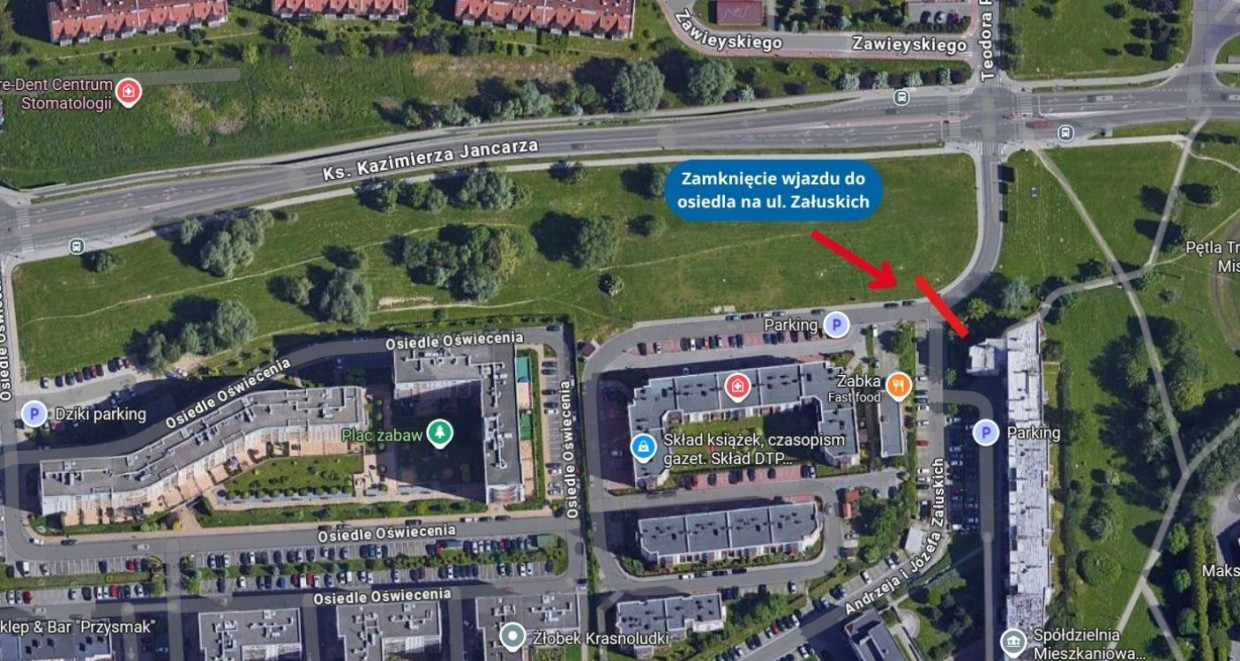 Zamknięto wjazd na osiedle