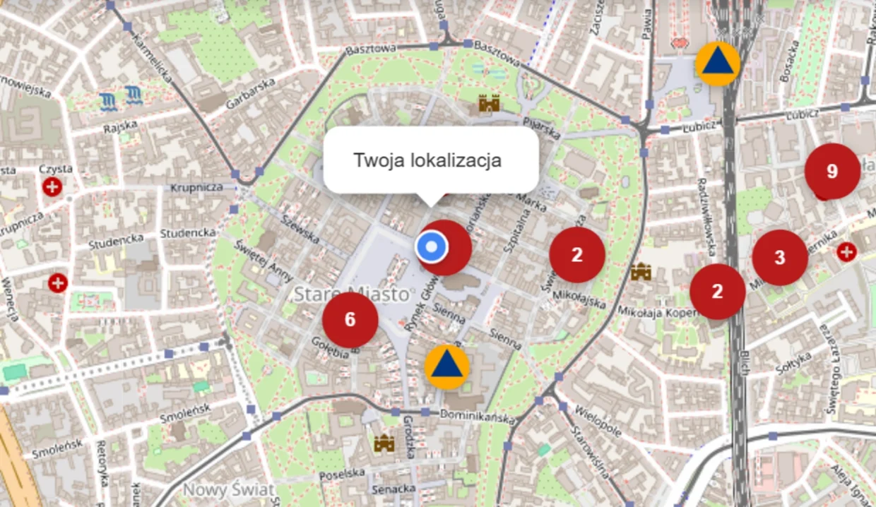 Gdzie się ukryć w Krakowie? MSWiA udostępnia mapę punktów schronienia