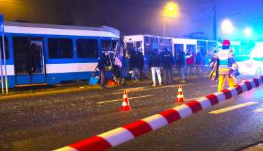 "Zderzenie tramwajów w Krakowie"
