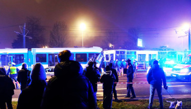 "Zderzenie tramwajów w Krakowie"