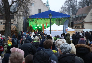 "żywa szopka przy Franciszkańskiej"