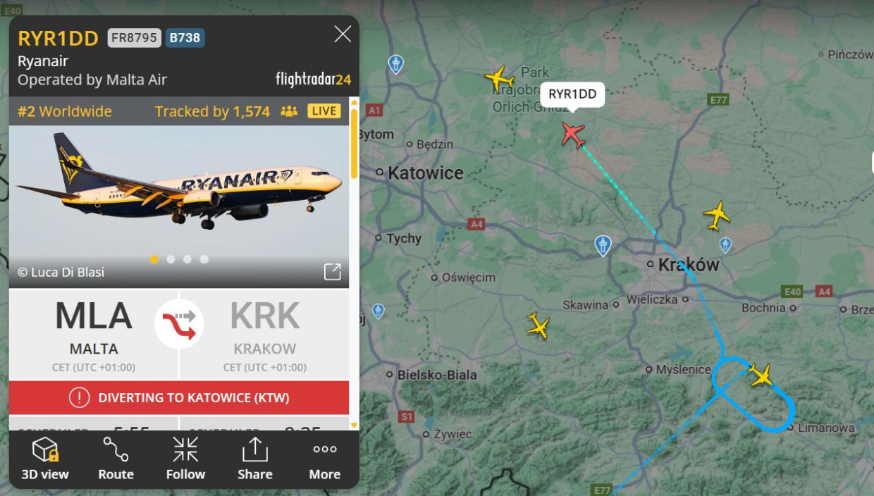 Mgła znów paraliżuje Balice. Loty przekierowane