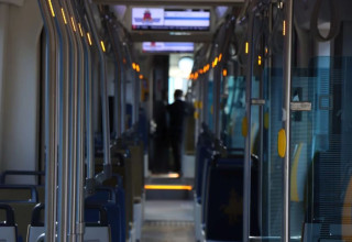 "Wnętrze tramwaju w Krakowie"