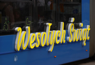 "Świąteczny tramwaj w Krakowie"