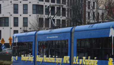 "Świąteczny tramwaj w Krakowie"