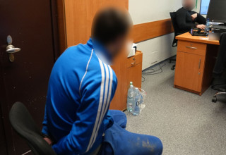 "Zatrzymany mężczyzna"