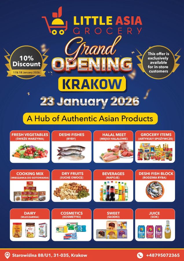 Mięso halal, ryby, wyjątkowe przyprawy, azjatycka żywność i kosmetyki. W Krakowie otwarto Little Asia Grocery