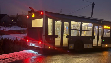 "Jeziorzany autobus wypadł z jezdni"
