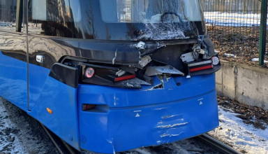"Zderzenie tramwajów w Krakowie"