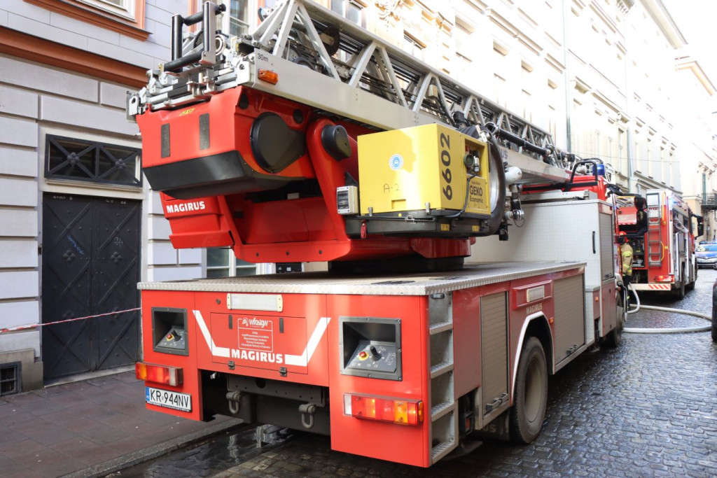 "Pożar na Brackiej w Krakowie"