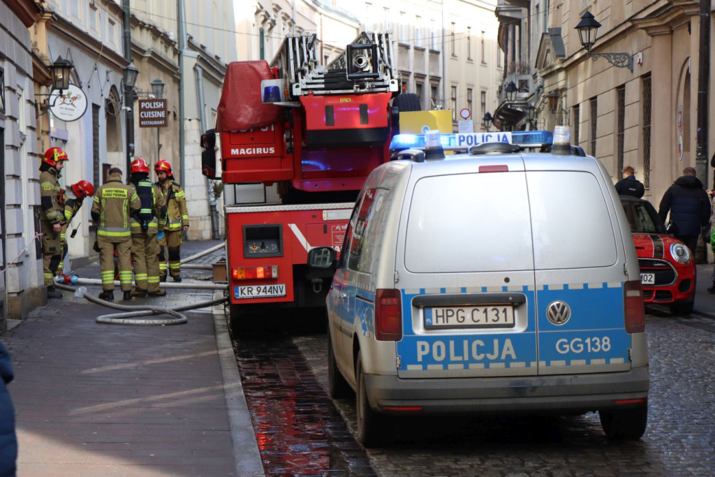 "Pożar na Brackiej w Krakowie"
