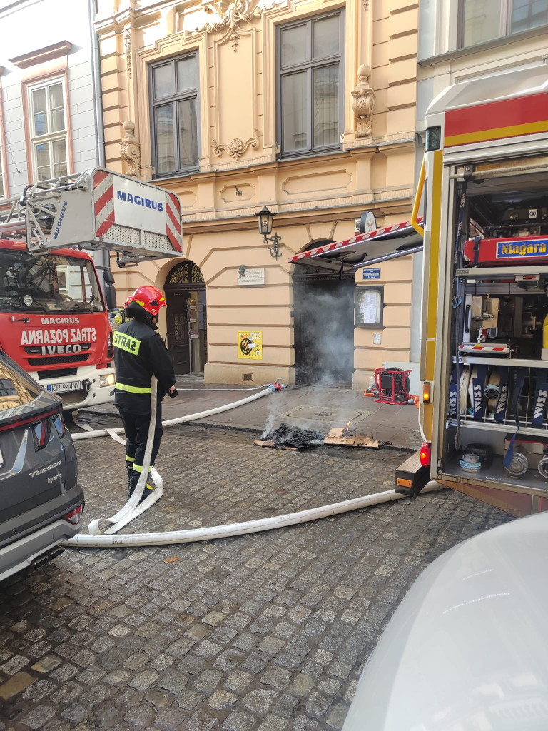 "Pożar na Brackiej w Krakowie"