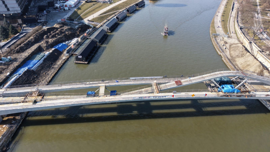 "Kraków. Kładka nad Wisłą Kazimierz – Ludwinów. zdjęcia"