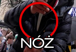 "Ksiazulo w Krakowie grożenie nożem"