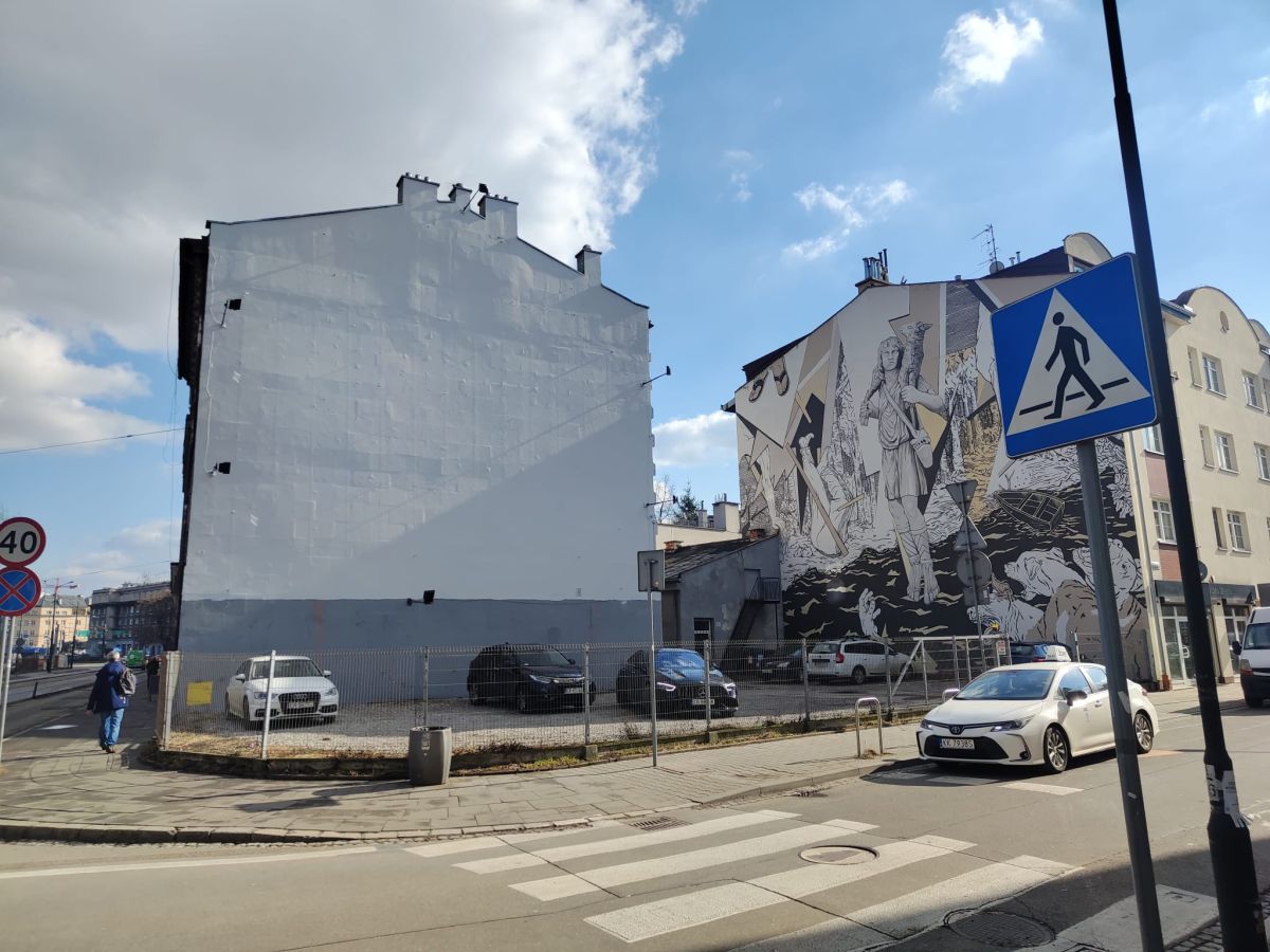 Świecący mural na Grzegórzeckiej został zamalowany [ZDJĘCIA]