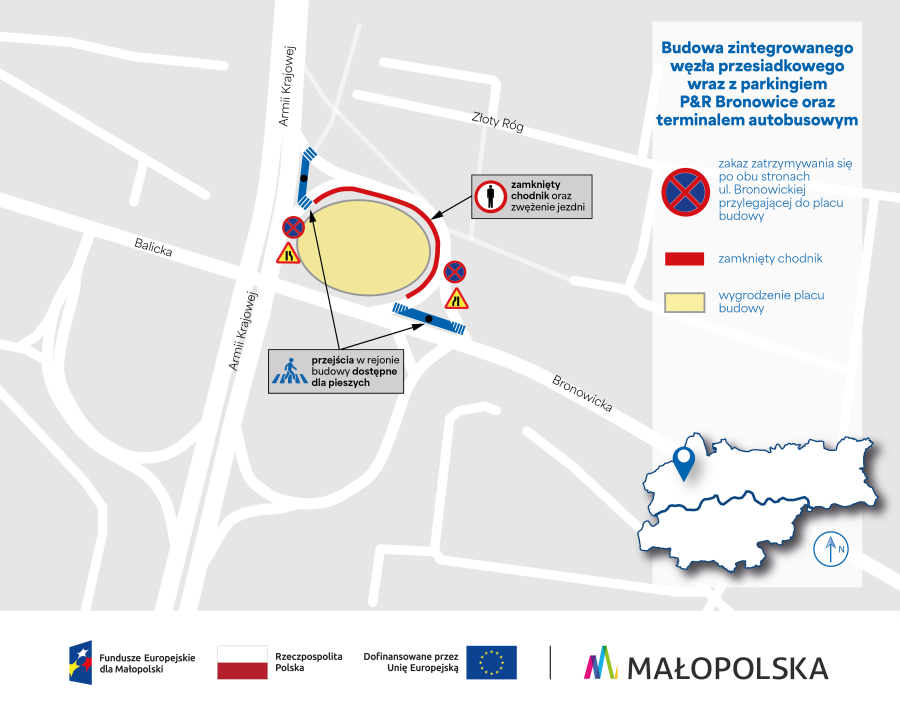 Prace w Bronowicach. Nowe zasady ruchu od 5 maja