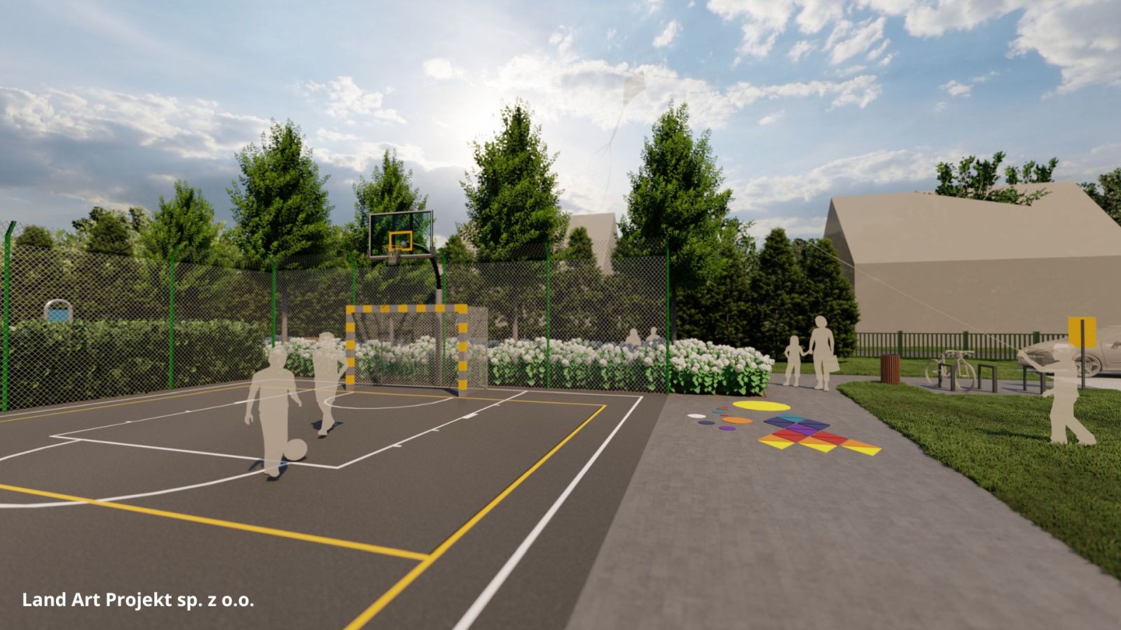 W Krakowie powstanie nowa przestrzeń dla dzieci i dorosłych. Będzie boisko, siłownia i place zabaw [WIZUALIZACJE]