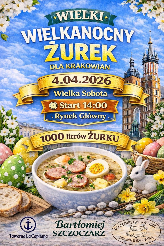 Wielka Sobota w Krakowie. Darmowy żurek na Rynku Głównym