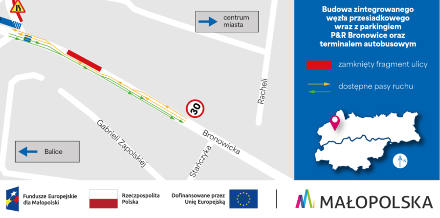 "Zmiany na węźle Bronowice"