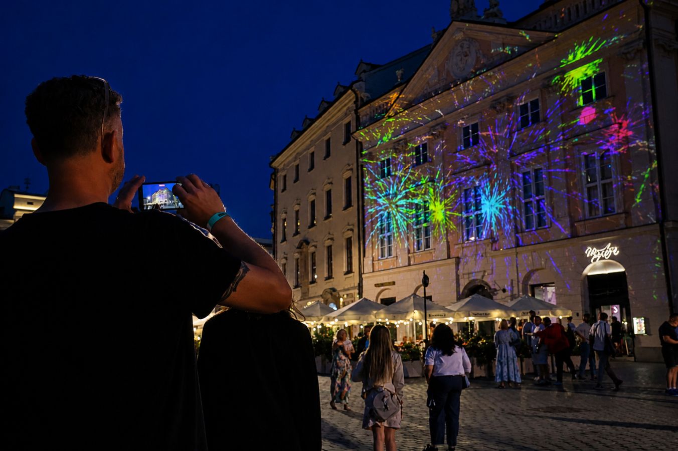 Światło i animacje na Rynku Głównym. Widowiskowy mapping w Krakowie [ZDJĘCIA]