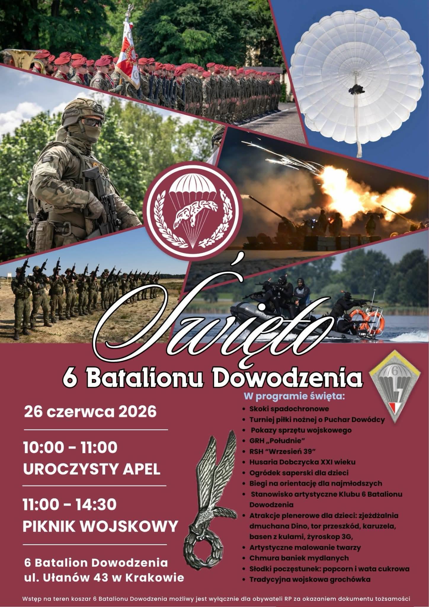Skoki spadochronowe i wojskowy piknik w Krakowie. Wojsko otwiera koszary dla mieszkańców