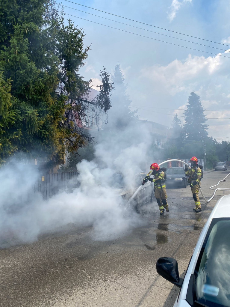 "Pożar auta w Krakowie"