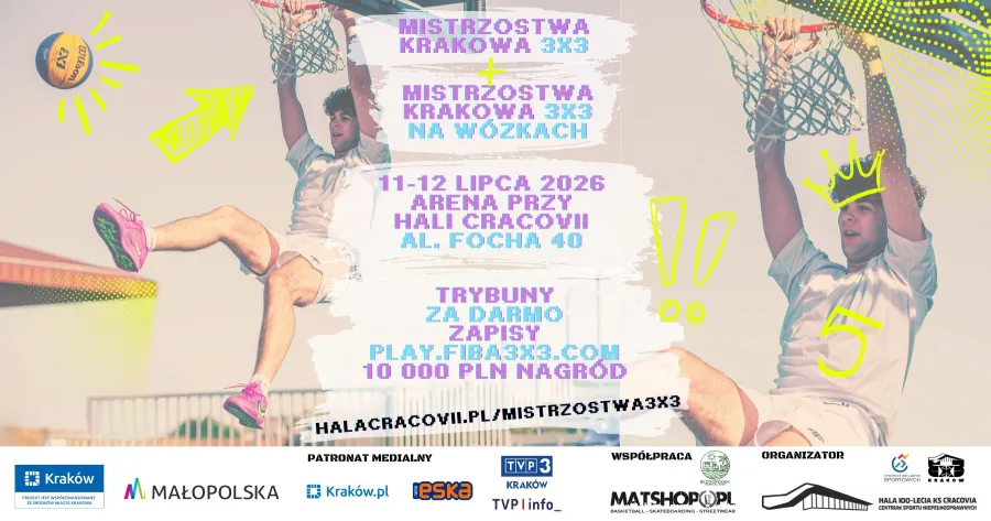 Mistrzostwa Krakowa 3×3. Wstęp na wydarzenie jest bezpłatny