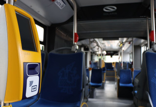 "MPK w Krakowie - wnętrze autobusu"