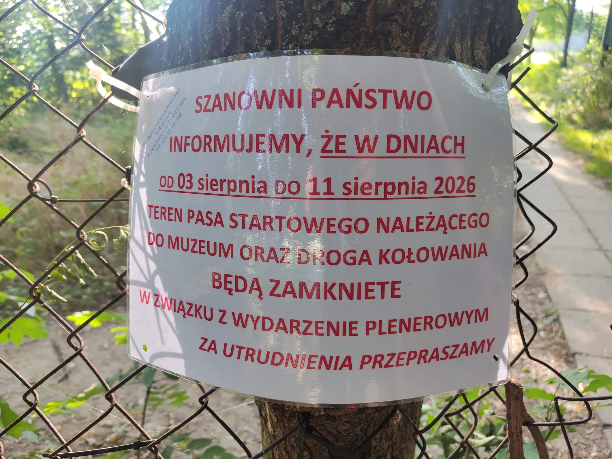 Popularny teren w Krakowie będzie niedostępny przez kilka dni. Jest komunikat