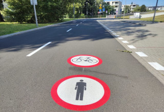 "Ulica Dąbska Zakaz jazdy rowerami"