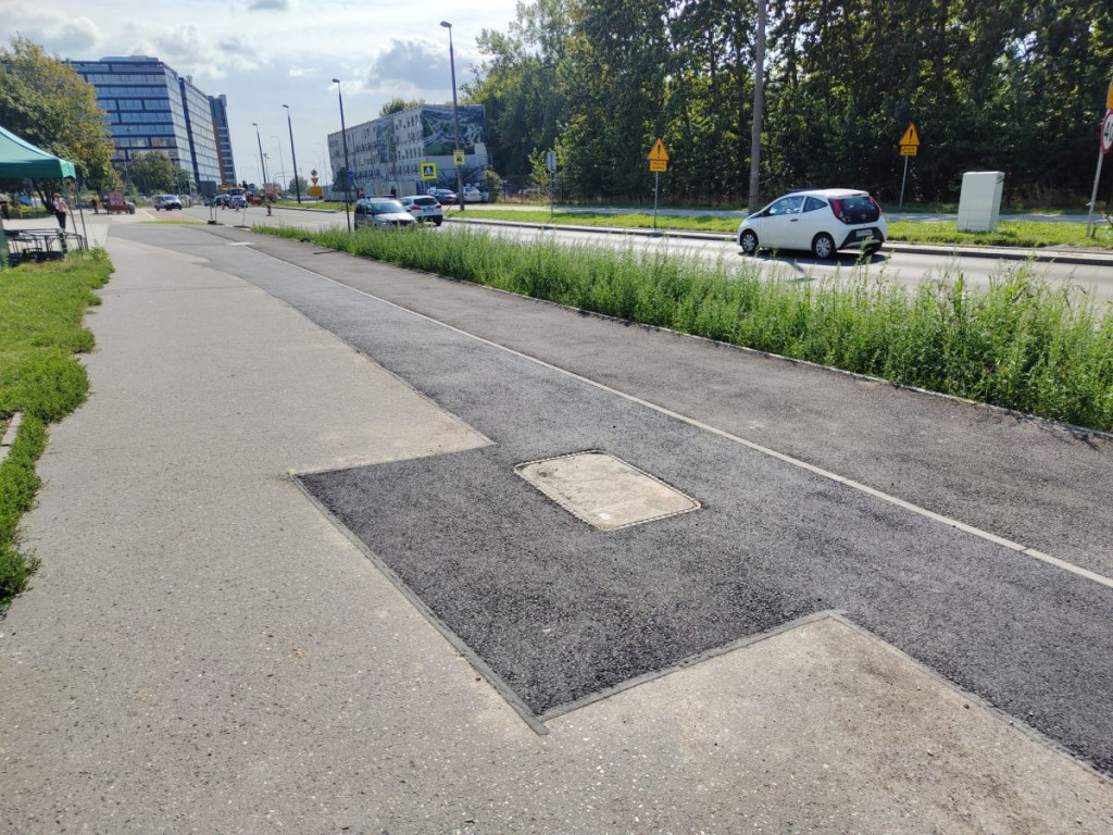 "Chodnik ul. strzelców Kraków"