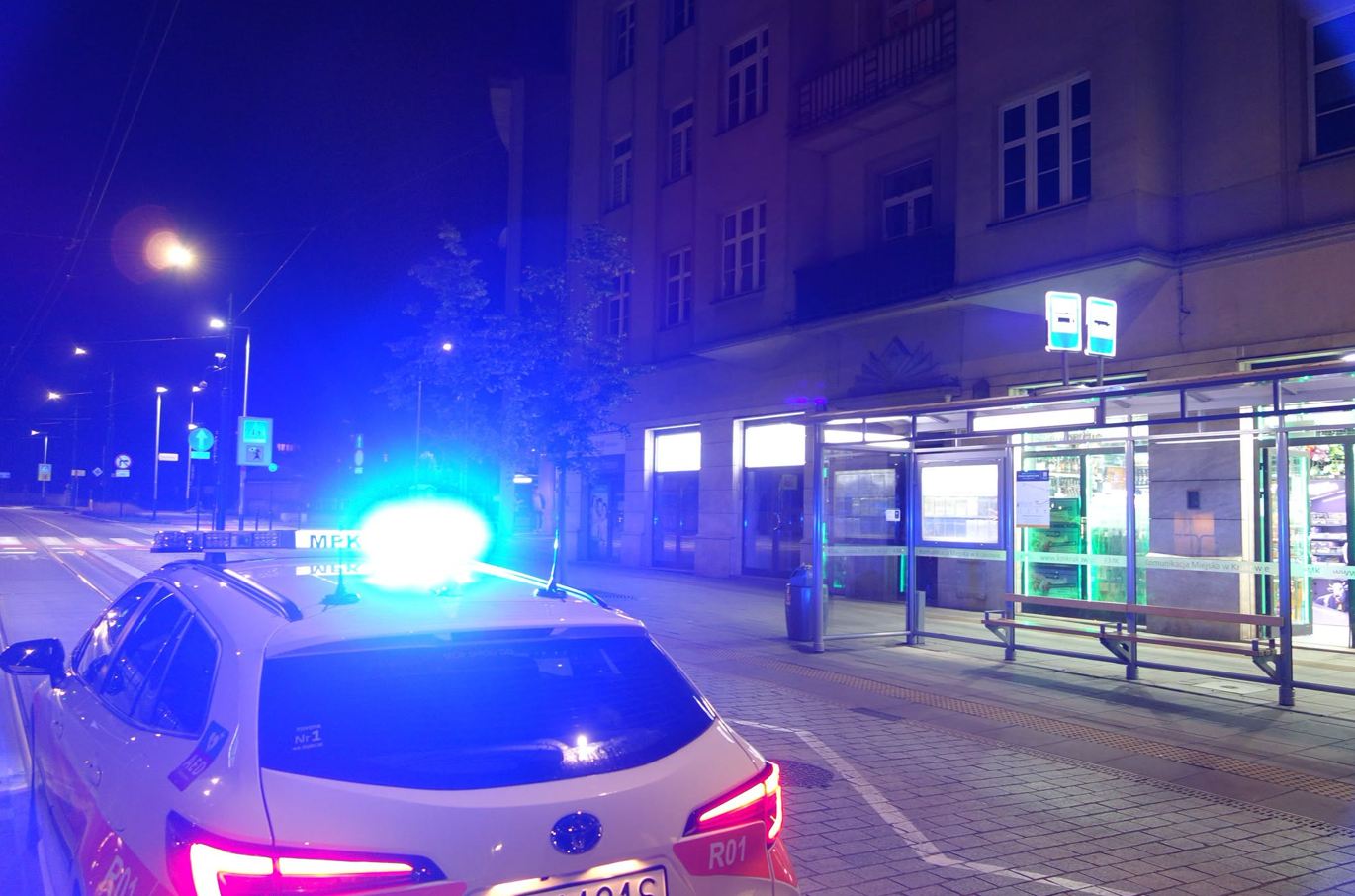 Kontrole w nocnych tramwajach w Krakowie