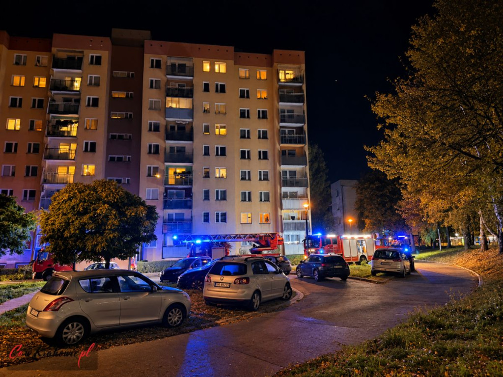 "Pożar mieszkania os. Kombatantów Kraków"