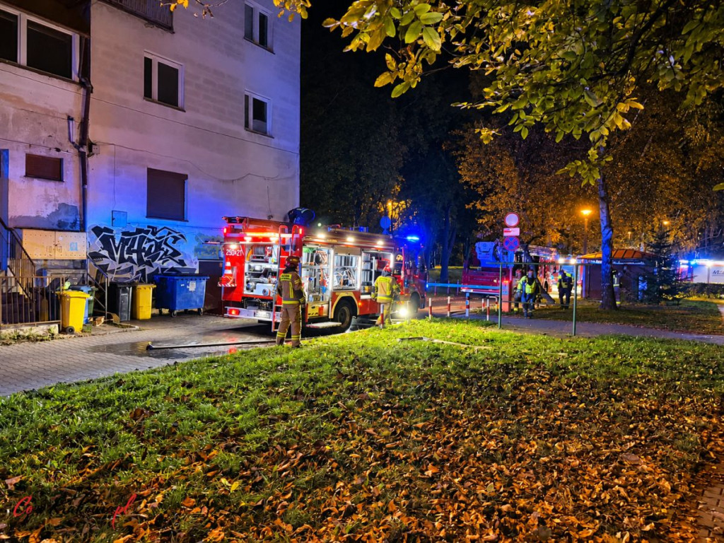 "Pożar mieszkania os. Kombatantów Kraków"