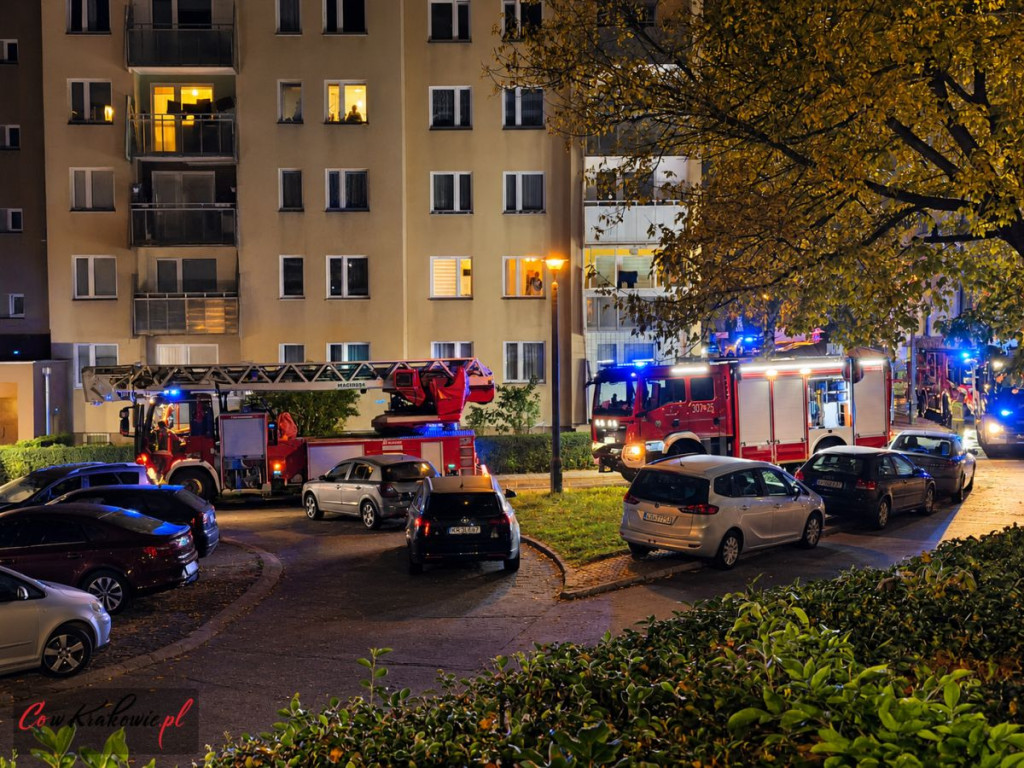 "Pożar mieszkania os. Kombatantów Kraków"