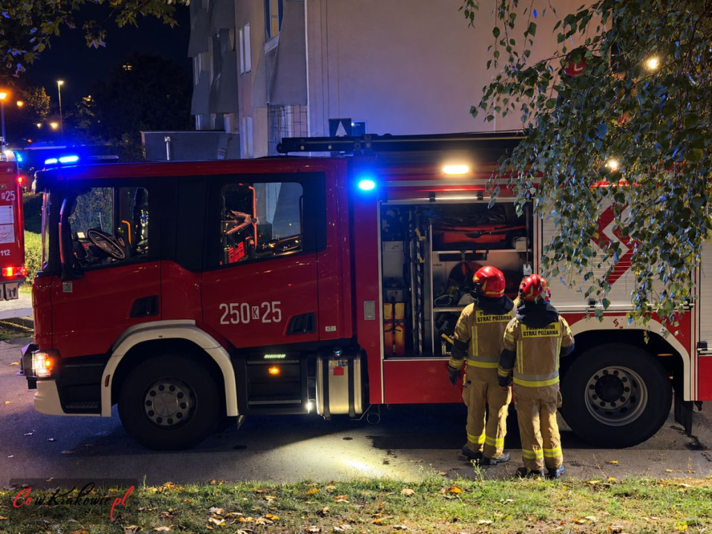 "Pożar mieszkania os. Kombatantów Kraków"