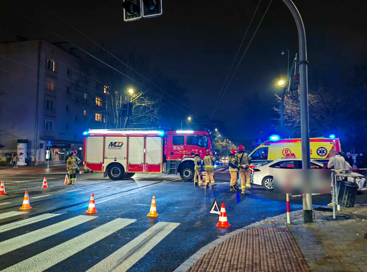 Zderzenie na skrzyżowaniu Kijowskiej i Królewskiej w Krakowie